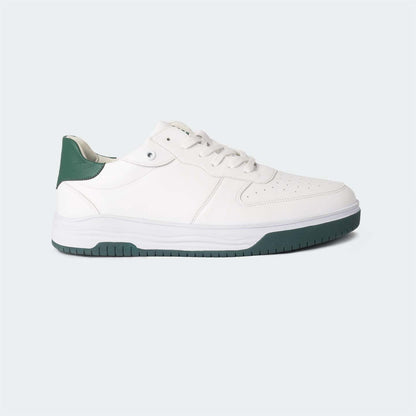 White/Green Casual Sneakers for Men (LEWIS 692G) - Caliber Shoes