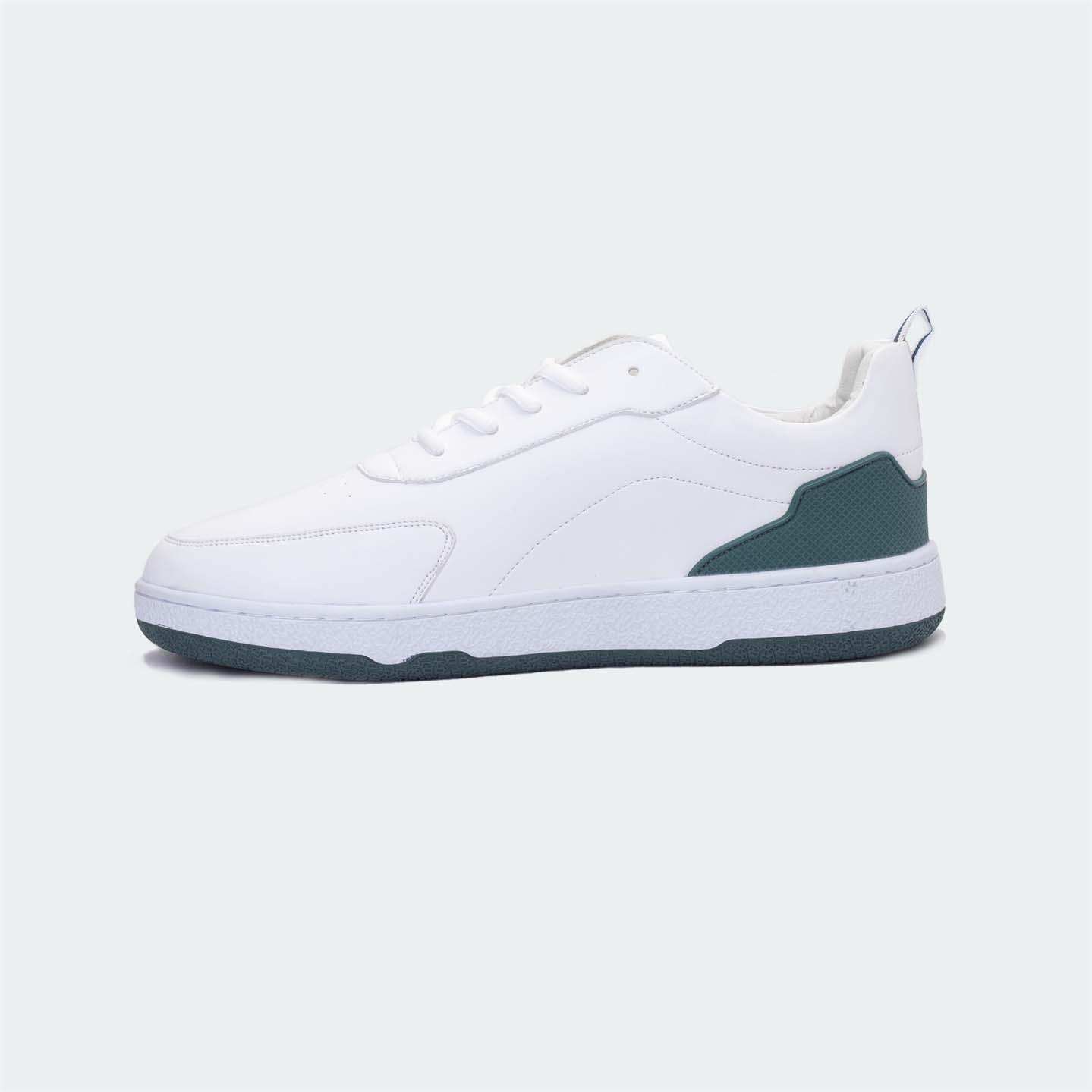 White/Green Casual Sneakers for Men (MARC 603S) - Caliber Shoes