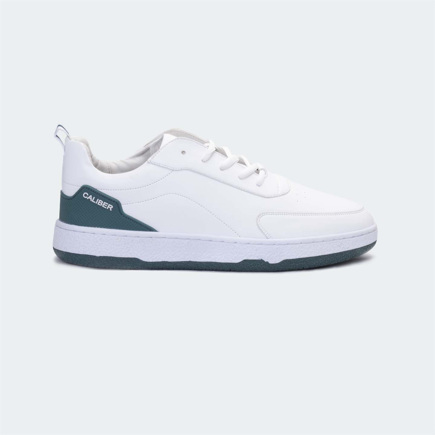 White/Green Casual Sneakers for Men (MARC 603S) - Caliber Shoes