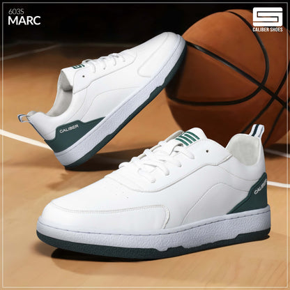 White/Green Casual Sneakers for Men (MARC 603S) - Caliber Shoes