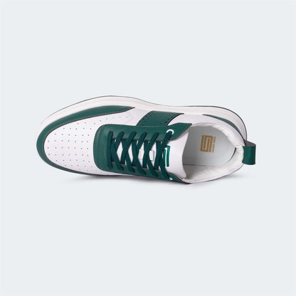 White/Green Casual Sneakers for Men (Willow 560) - Caliber Shoes