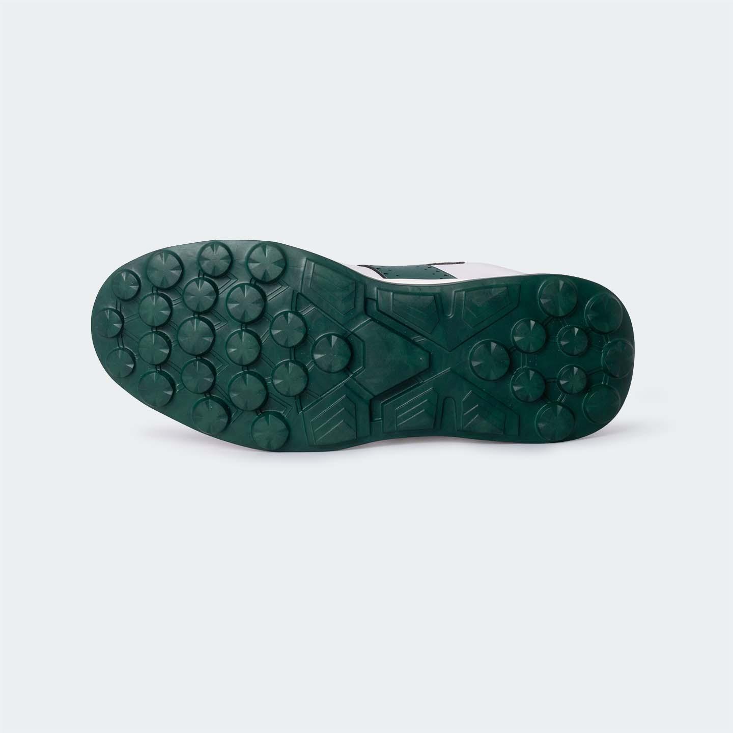 White/Green Casual Sneakers for Men (Willow 560) - Caliber Shoes