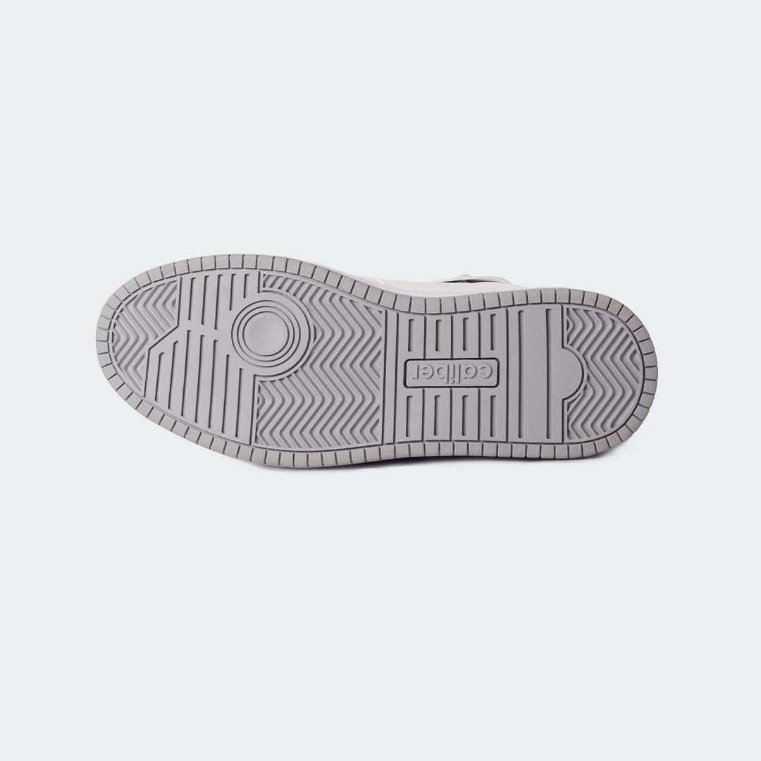 White/Grey Casual Sneakers for Men (LEWIS 692S) - Caliber Shoes