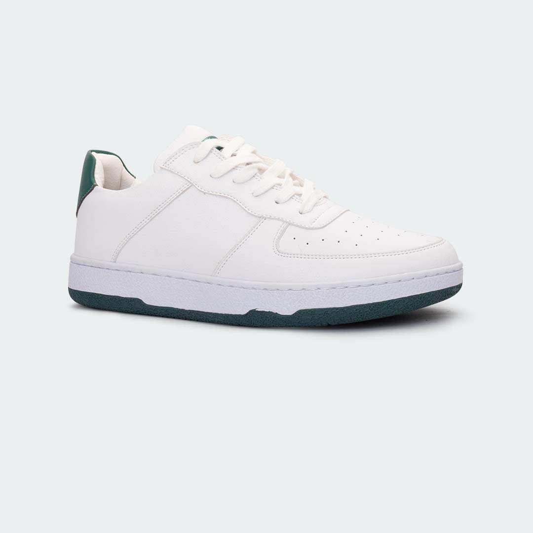WHITE/GRN Casual Sneakers for Women (BLAKE 695W) - Caliber Shoes