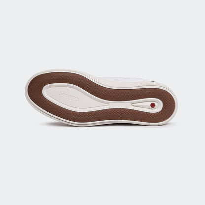 WHITE/GRN Sneakers for Men (GENIUS 555) - Caliber Shoes